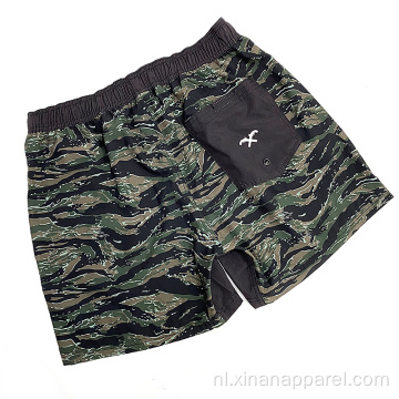 Hoge kwaliteit heren aangepaste camo trainingsshorts groothandel